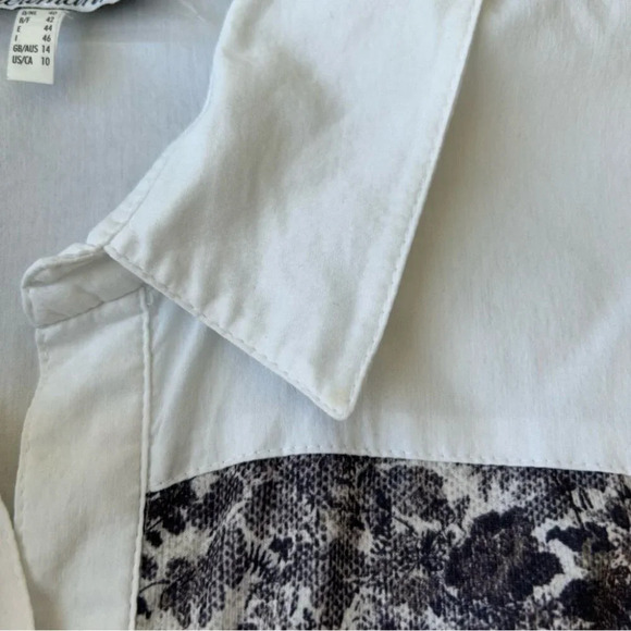 Steilmann Stretchy Patchwork Button Down Shirt - Picture 16 of 16